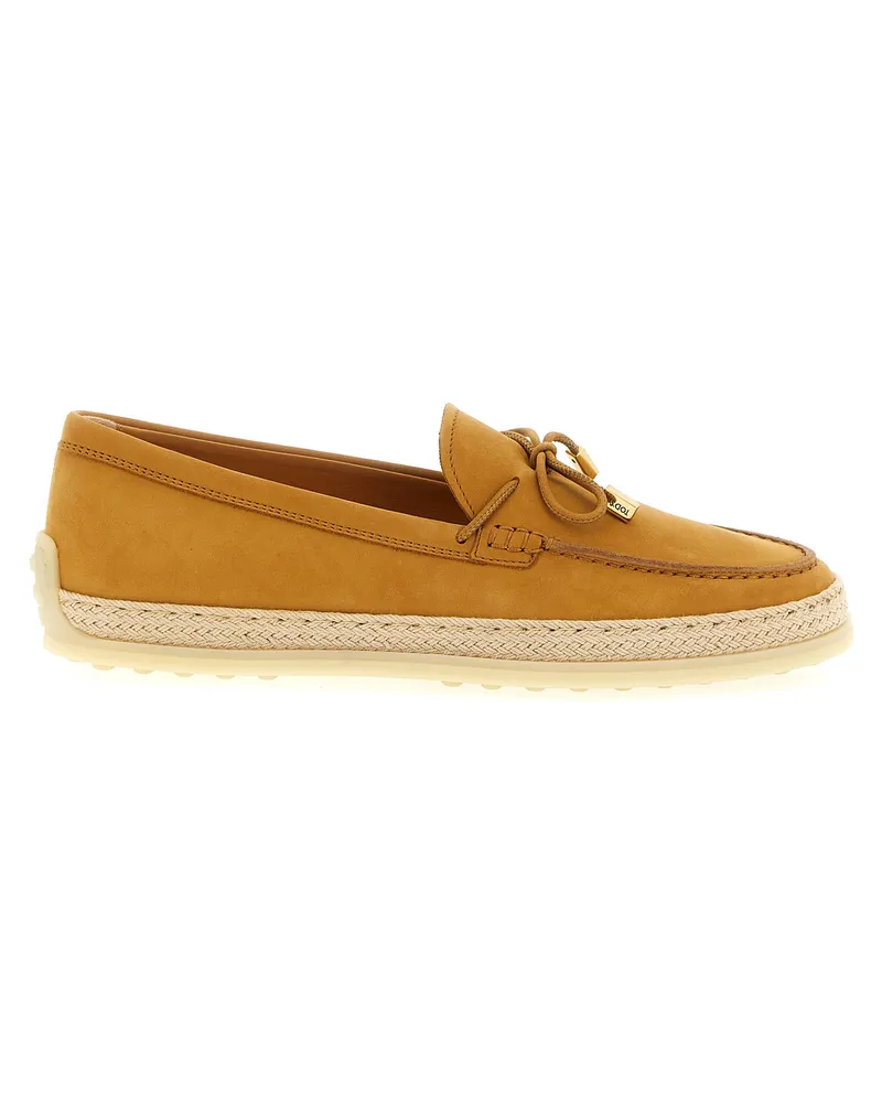 TOD'S Women's Beige Calfskin Slip-On Loafers Beige