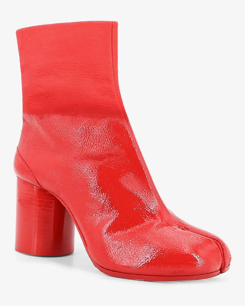 Maison Margiela Women's Boots Tabi Red Leather Red