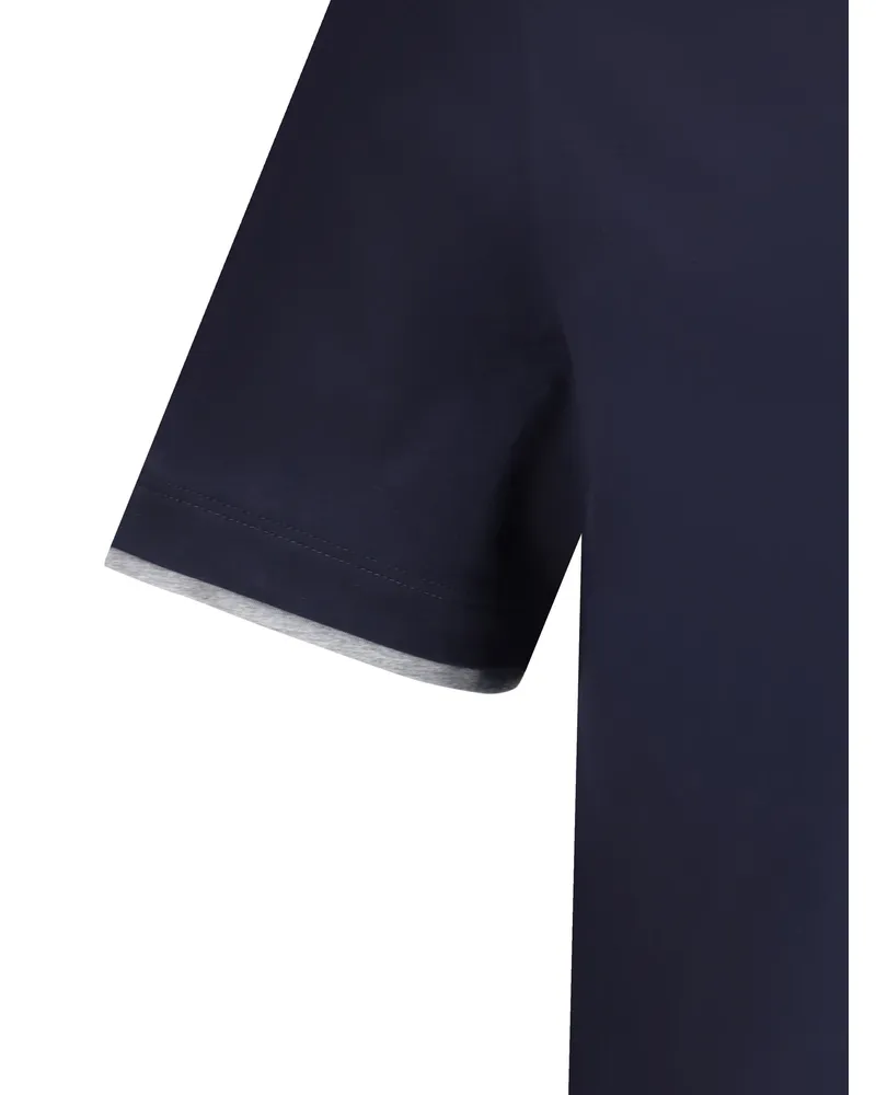 Brunello Cucinelli Cotton T-Shirt — Navy Navy