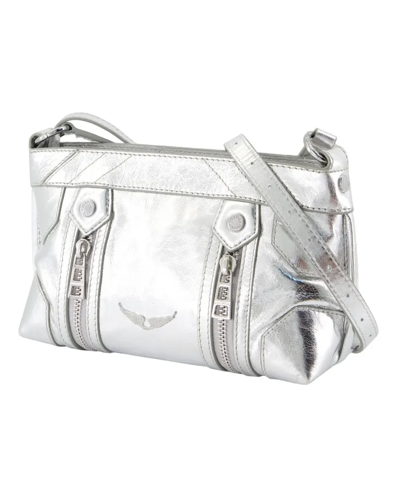 Zadig & Voltaire Women's Sunny Mood Crossbody -  Leather Silver Calfskin Bags Crossbodies Silver