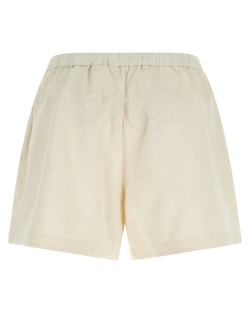 Moncler Bouclé Bermuda — Cream Cream