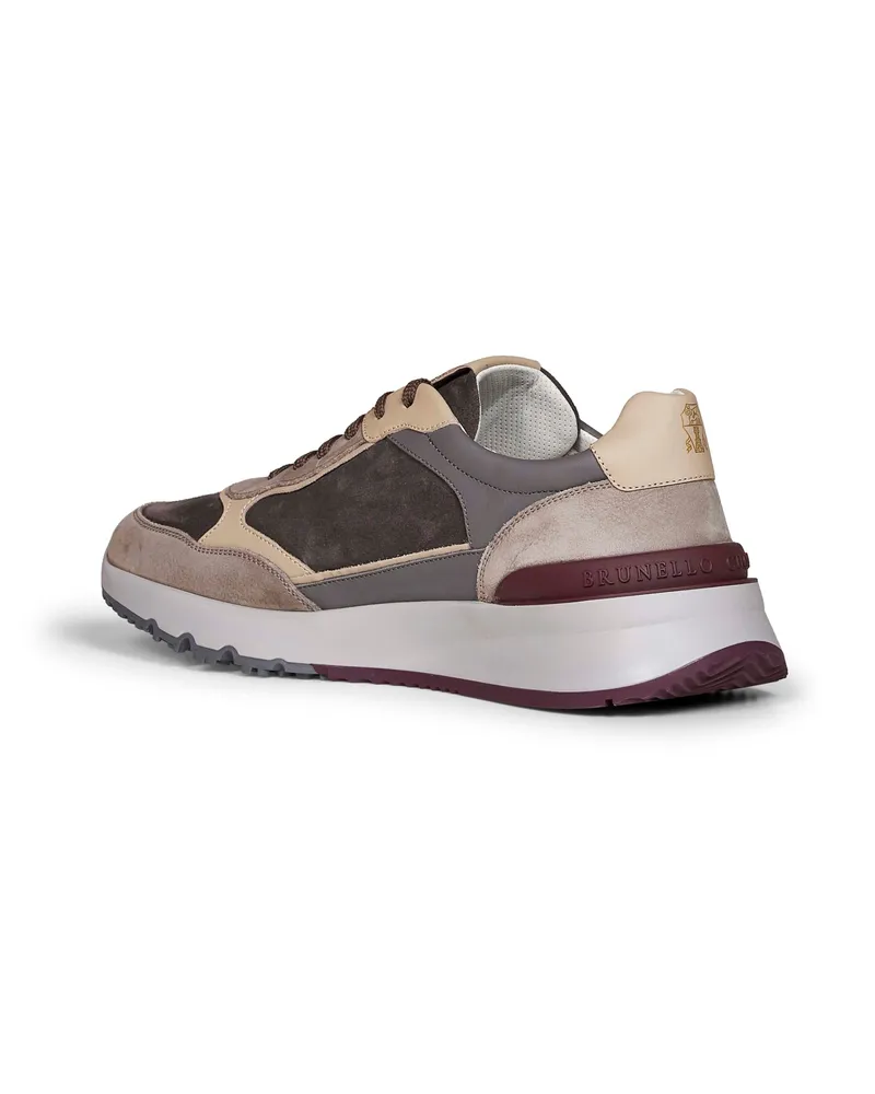 Brunello Cucinelli Multicolor Suede & Leather Sneaker — Multicolor 