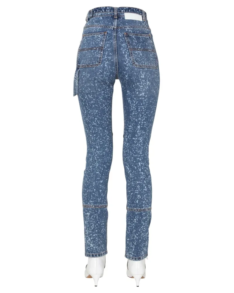 MSGM High-Waist Skinny Fit Jeans — Blue Blue