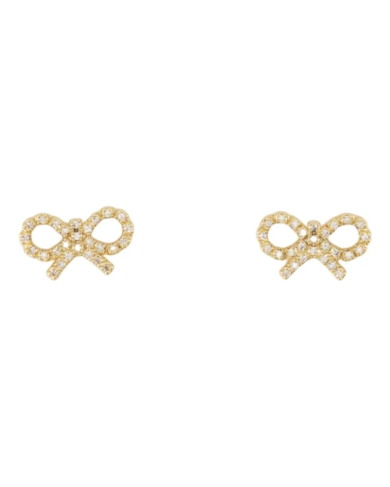 Self-Portrait Women's Micro Bow Earrings Self Portrait Gold Plated Jewelry-Watches Gold
