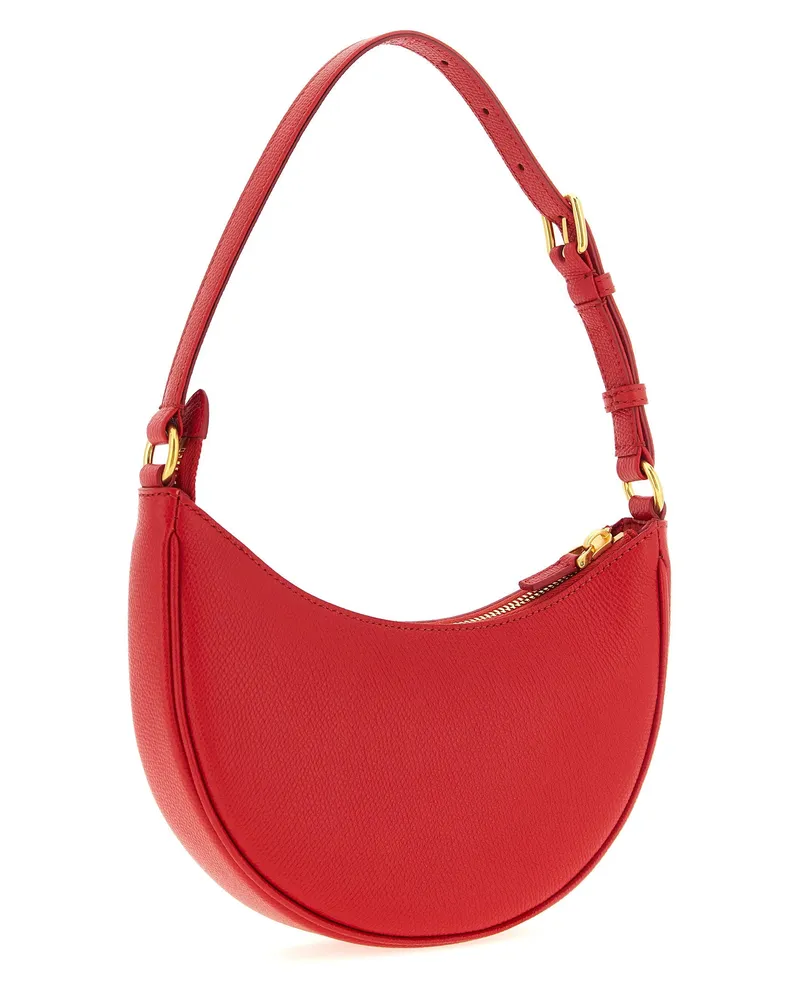 Valentino Garavani Vlogo Calfskin Leather Shoulder Bag — Red Red