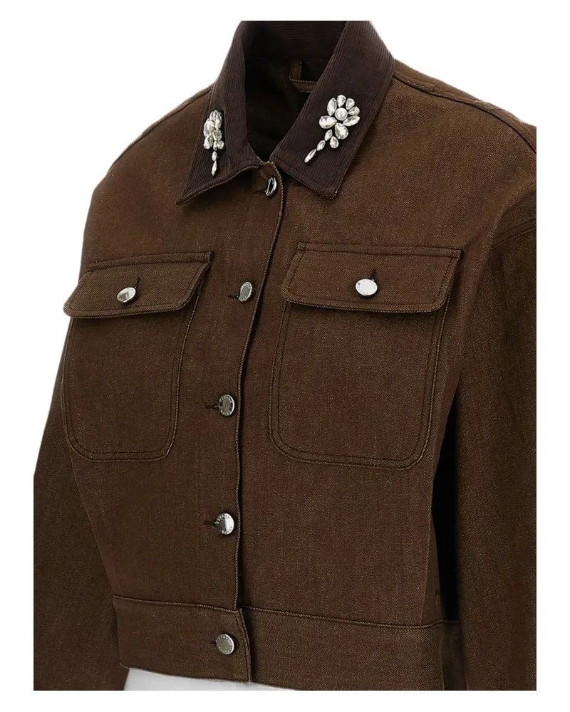 Simone Rocha Tanpe Jacket — Brown Brown