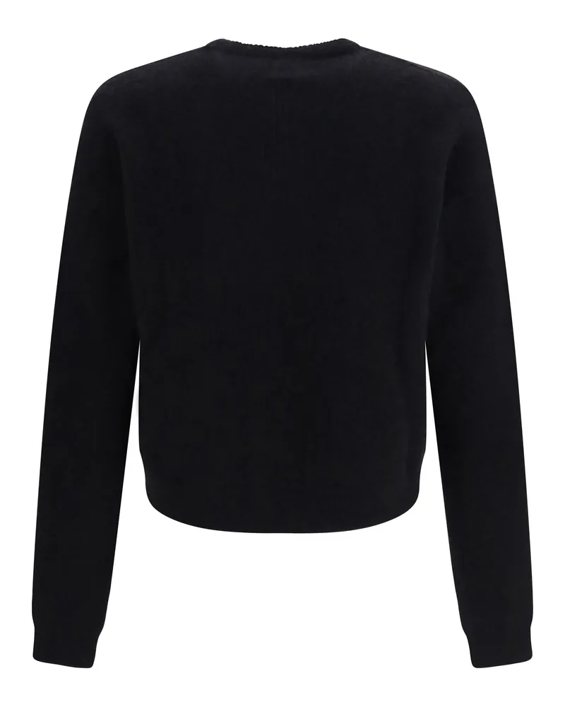 Rick Owens Men's Round Neck Sweater Black 