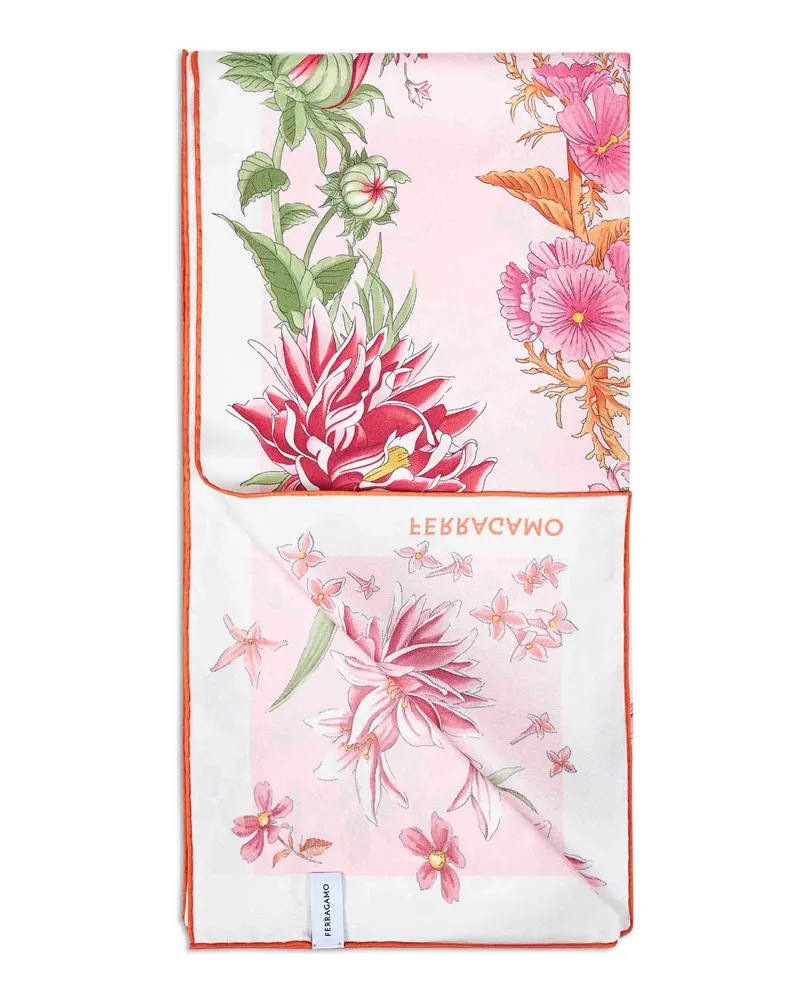 Ferragamo Women's Silk Scarf Primavera Multicolour Scarfs Pink