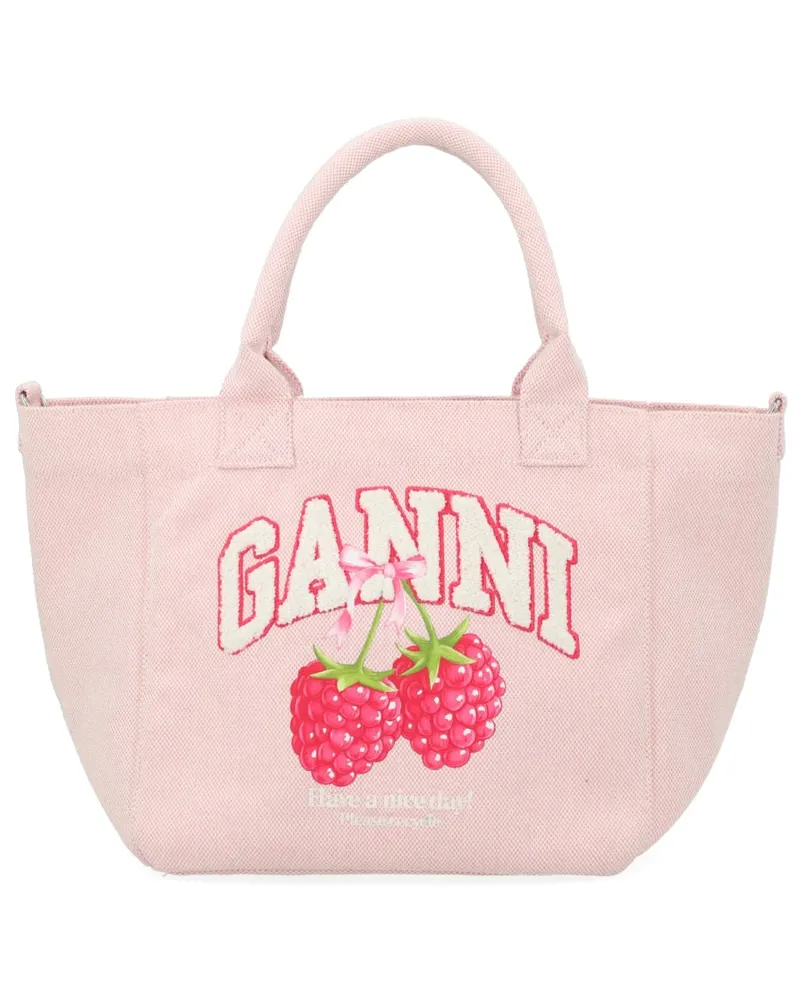 Ganni Women's Handbag Raspberry Pink Recycled Polyester Handbags Hand Bags Pink