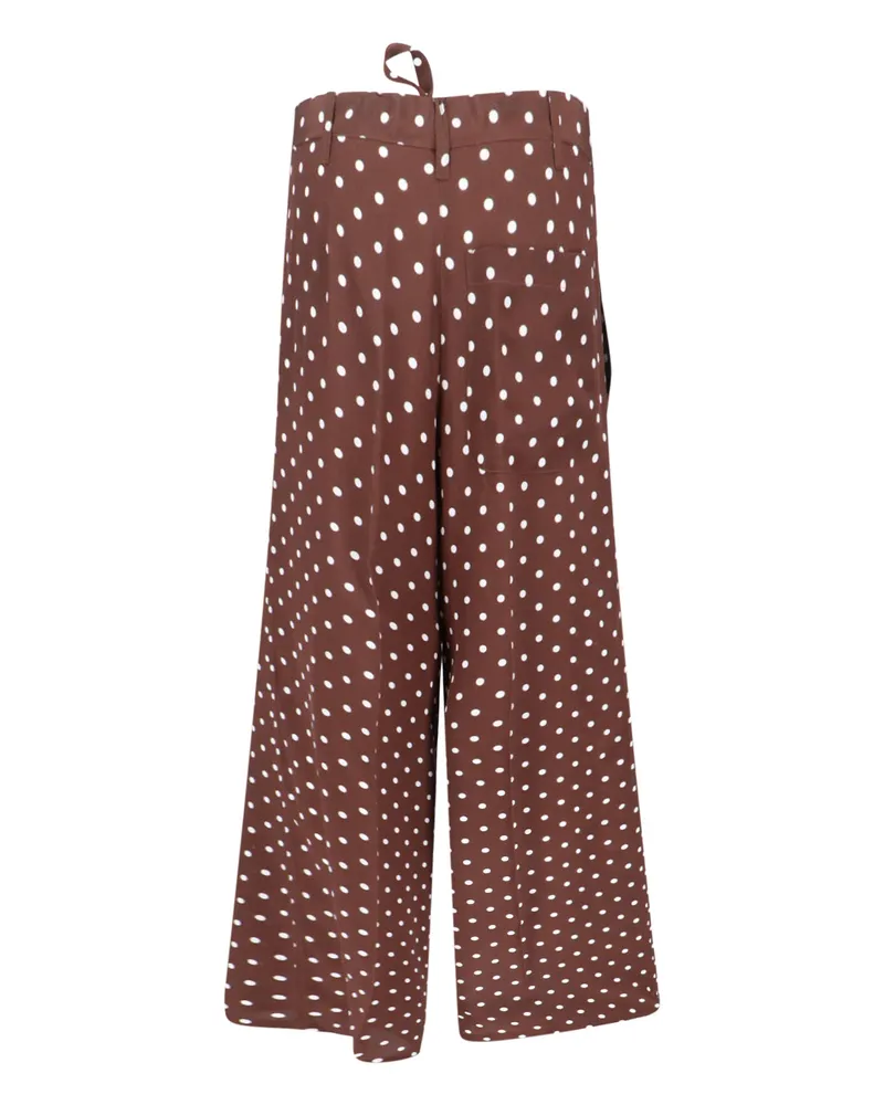 P.A.R.O.S.H. Women Trousers Brown Silk Brown