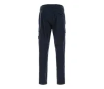 Men's Stretch Cotton Cargo Pants Navy Elastane