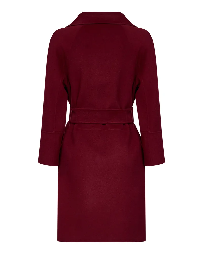 Max Mara Women's Coat Arona Red Virgin Wool Red
