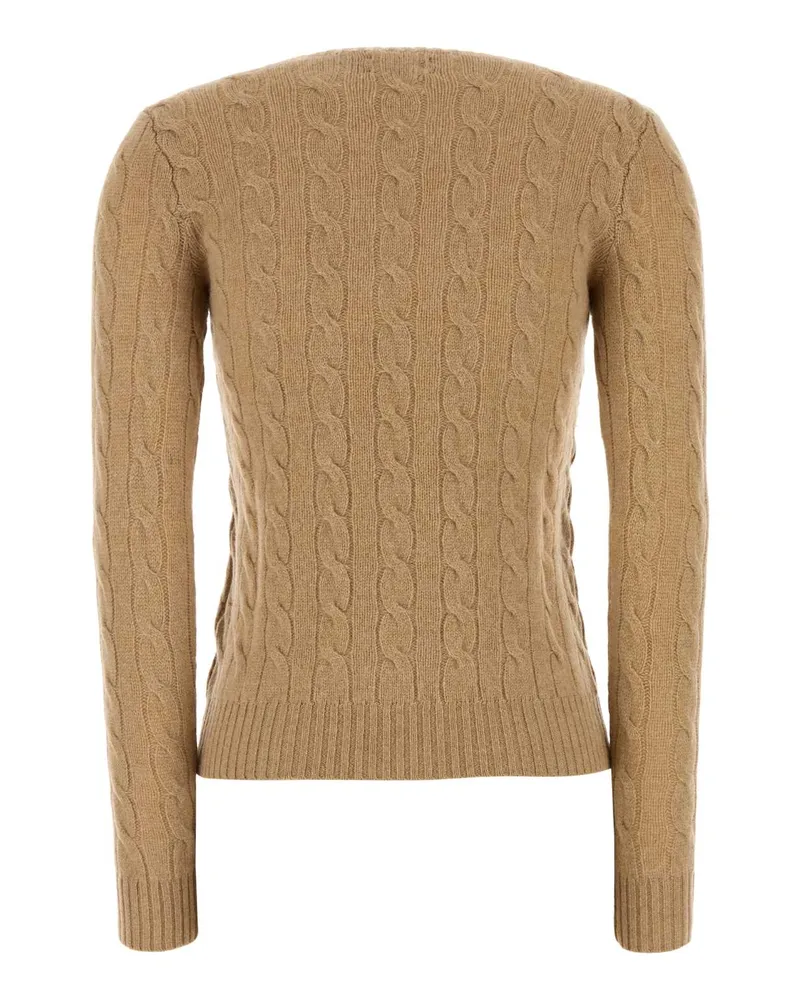 Ralph Lauren Women's Camel Wool Blend Sweater Collectioncamelmelange Exterior: Cashmere Maglieria Beige