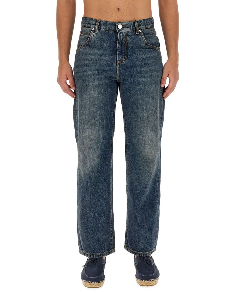 Etro Easy Fit Cotton Jeans — Blue Blue