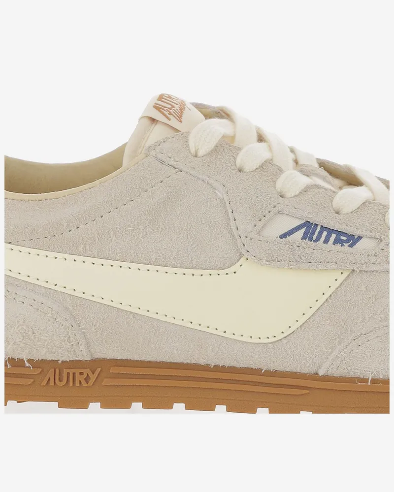 AUTRY Men's Sneakers Windspin Suede Beige Cow Leather Trainers Beige