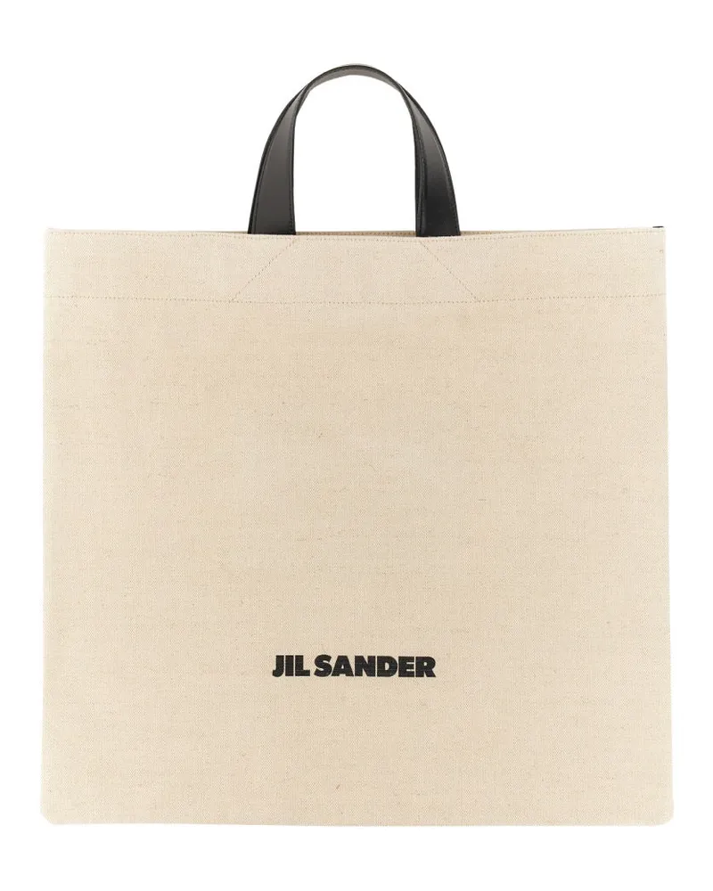 Jil Sander Men's Medium Tote Bag Beige Body: Cotton Handbags Hand Beige