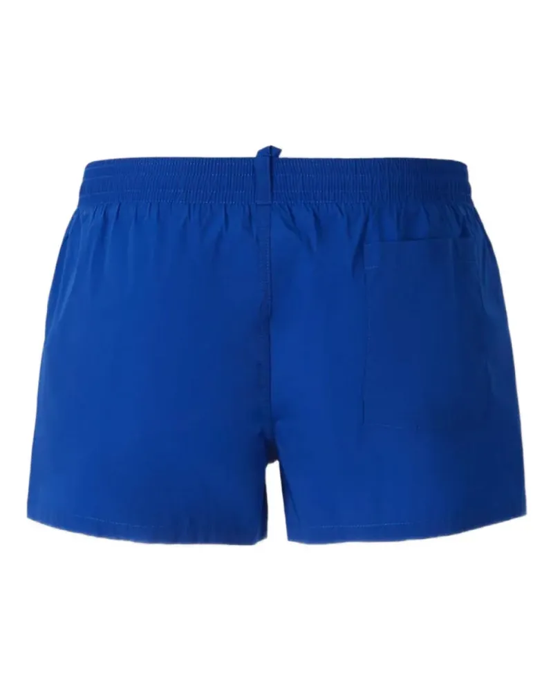 Dsquared2 Logo Boxer Midi Swim Shorts — Blue Blue
