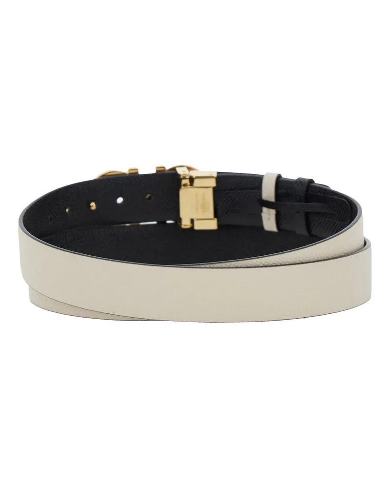 Ferragamo Women's Belt White Leather With Gancini Buckle Calf White