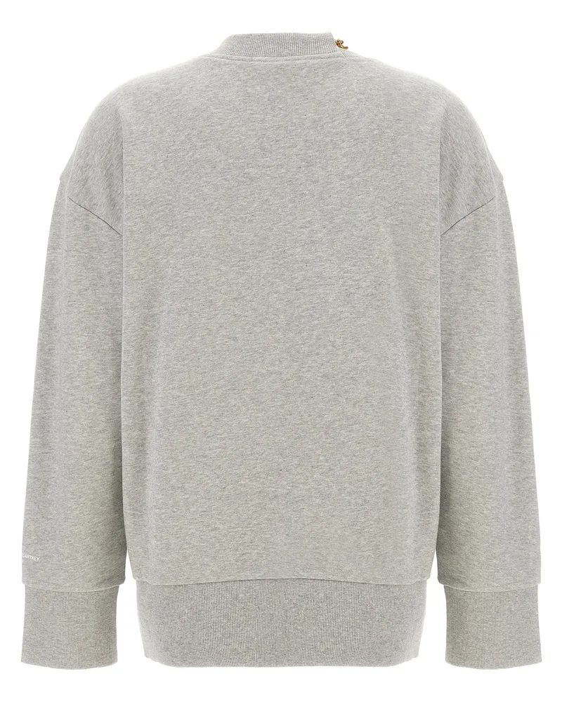 Stella McCartney Chain-Embellished Cotton Sweatshirt — Gray Gray