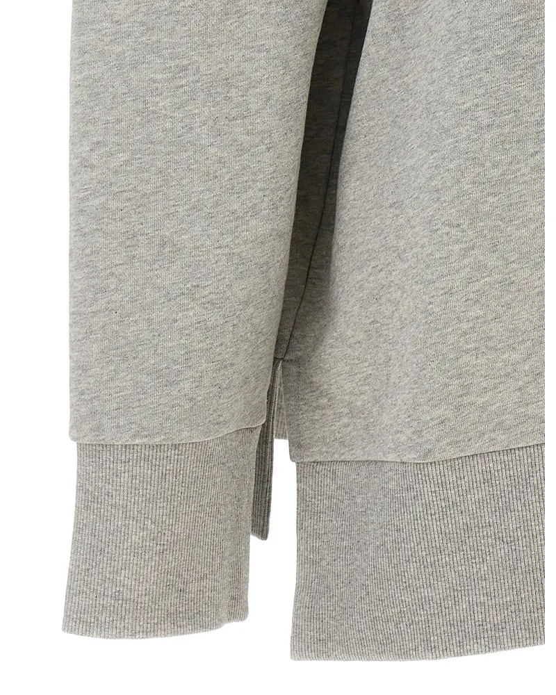 Stella McCartney Chain-Embellished Cotton Sweatshirt — Gray Gray