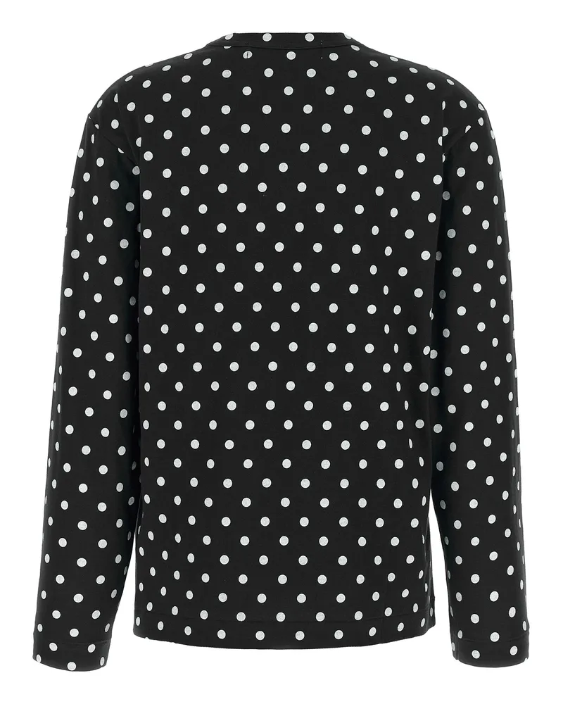 Comme des Garçons Women's Black Cotton Long Sleeve T-Shirt Black