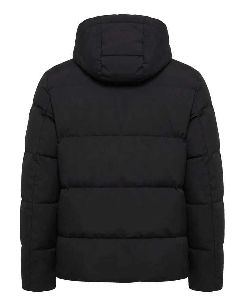K-Way Quilted Shiny Nylon Down Jacket — Black Black