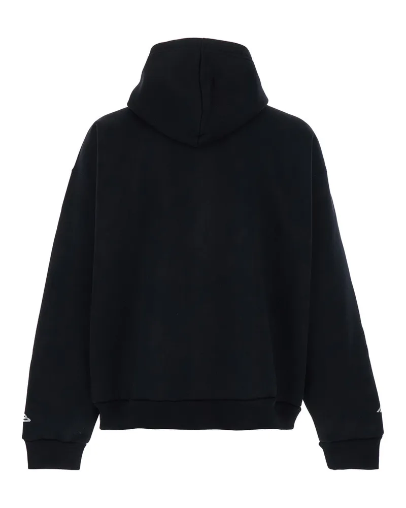 Balenciaga Men Zip Hoodie Black Cotton Sweatshirts Sweater Black