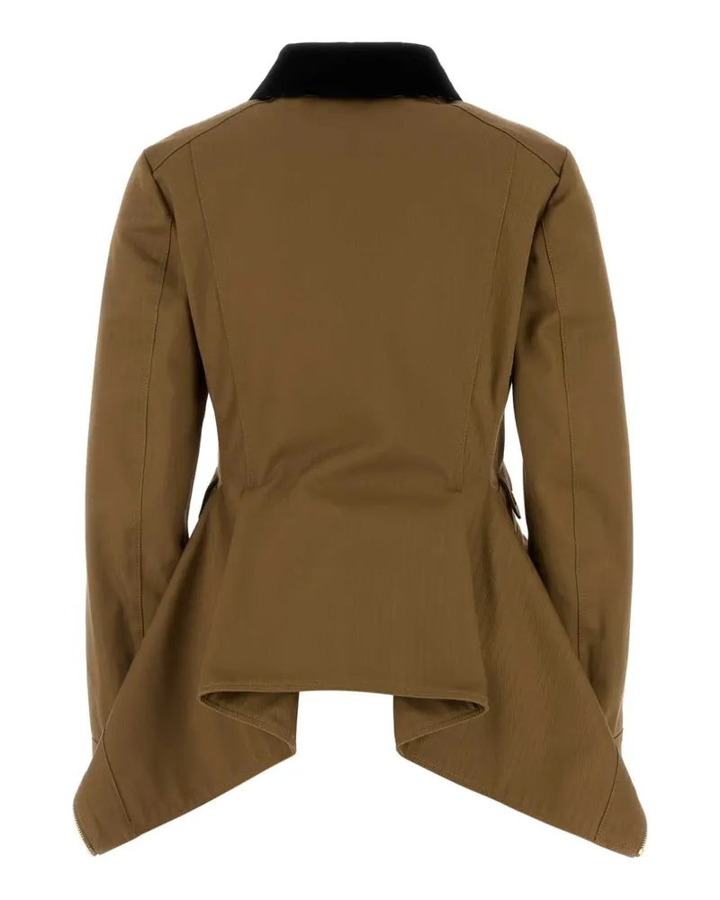 Alexander McQueen Women's Mud Cotton Jacket Caramel Giubbini Caramel