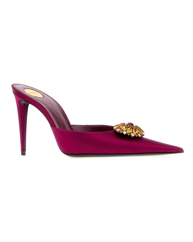 Saint Laurent Women's Thierry 95 Benson P Smashedpruneamber Scarpe Con Tacco High Heel Shoes Purple