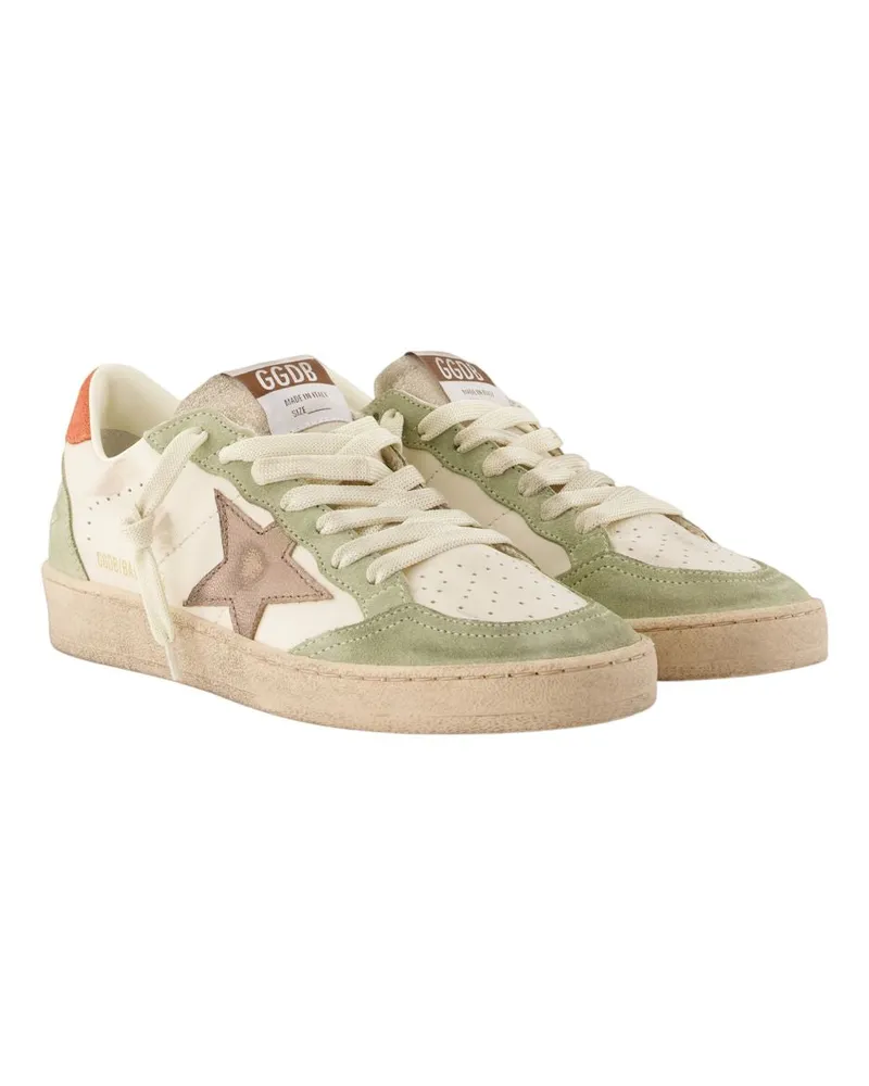 Golden Goose Women's Ball Star Sneakers -  Leather Green Calfskin Shoes Green