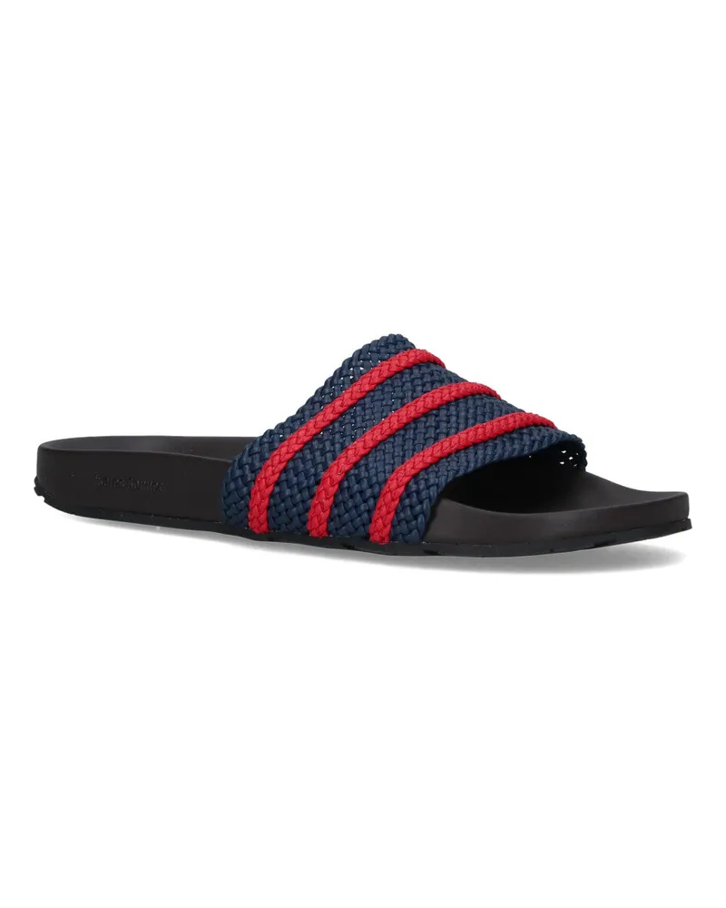 adidas Unisex Adidas X Wales Bonner Flat Shoes Blue Fabric Navy