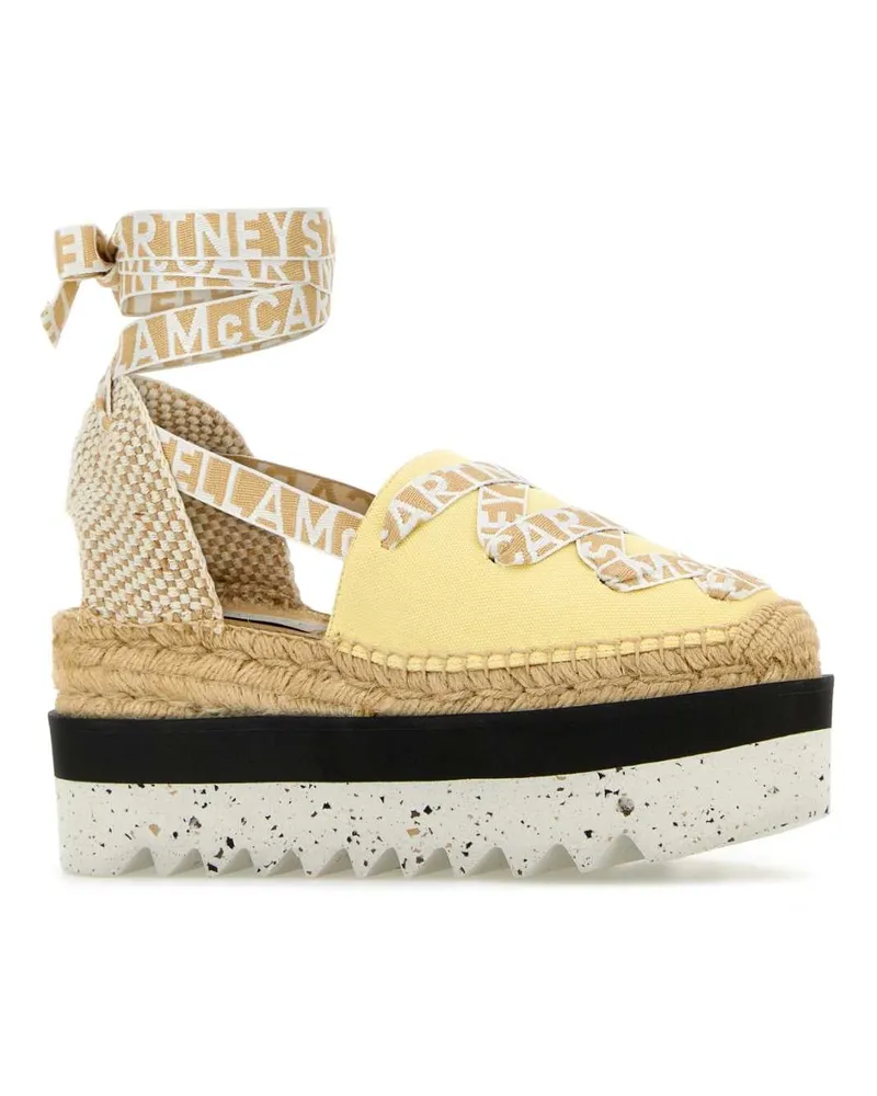 Stella McCartney Women's Multicolor Canvas Gaia Espadrilles Banana Polyurethane Espadrillas Yellow