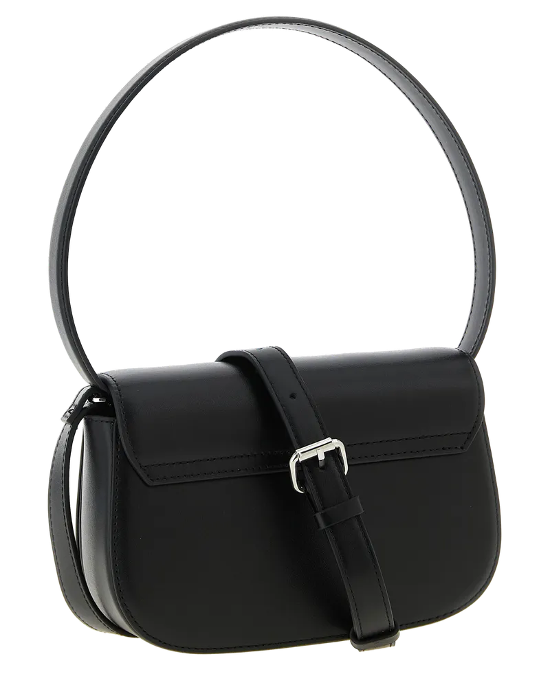 Diesel Leather Shoulder Bag — Black Black