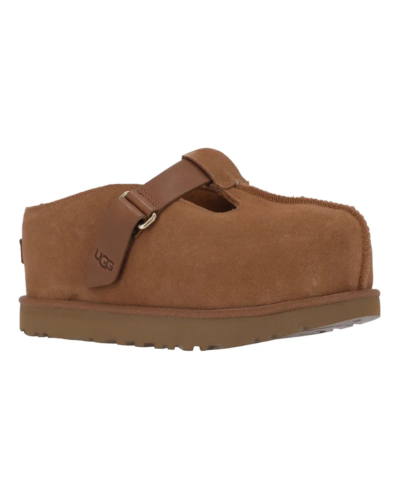 UGG Women's Flat Shoes Brown Upper: Leather Brown