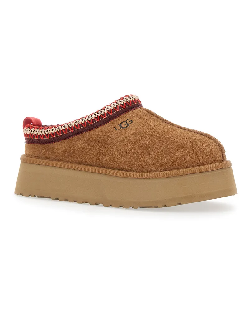 UGG Women's Mules Tasman Brown Suede Leather Brown