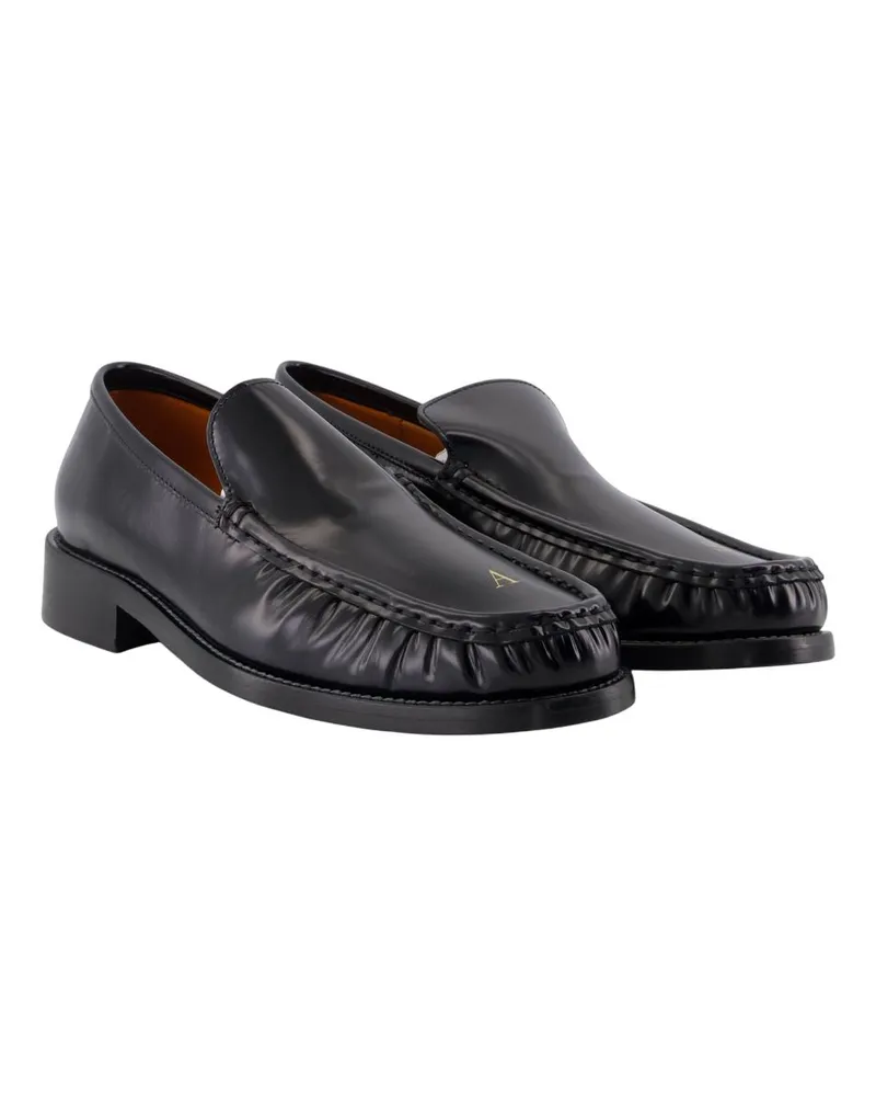 Acne Studios Men's Loafers -  Leather Black Calfskin Shoes Flat-Shoes Black
