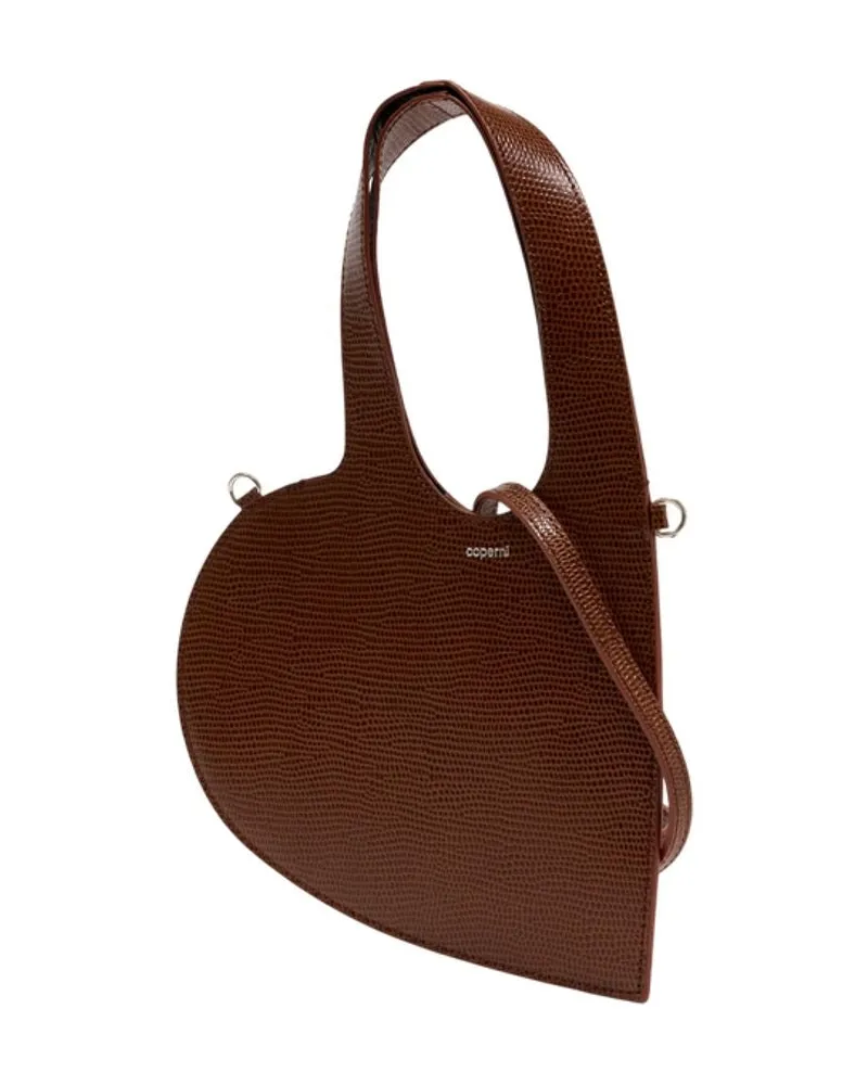 COPERNI Women's Mini Heart Shoulder Bag -  Leather Brown Exotic_leather Crossbodies Brown