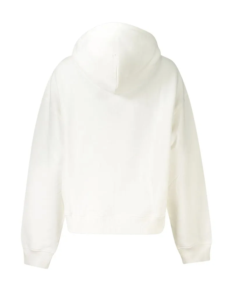 Tommy Hilfiger Logo-Embroidered Cotton Hoodie — White White