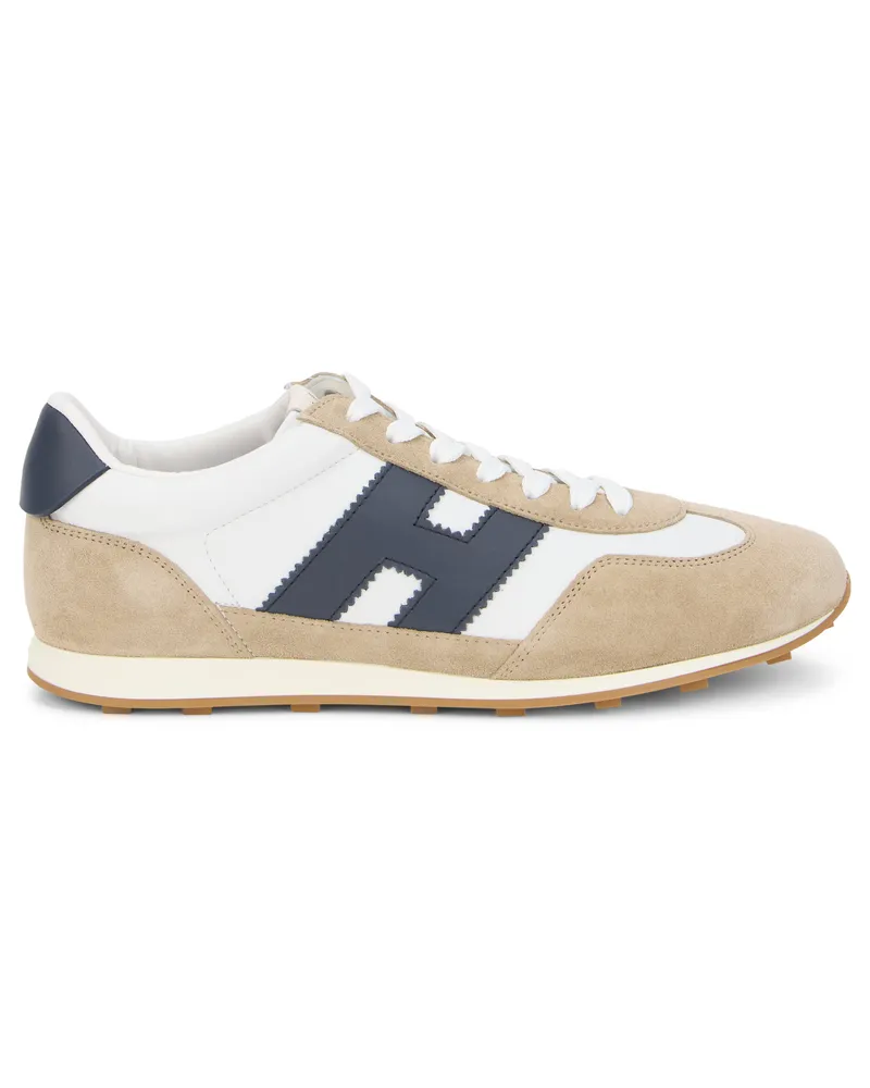 Hogan Men's Sneakers H699 Multicolour Leather Trainers Beige