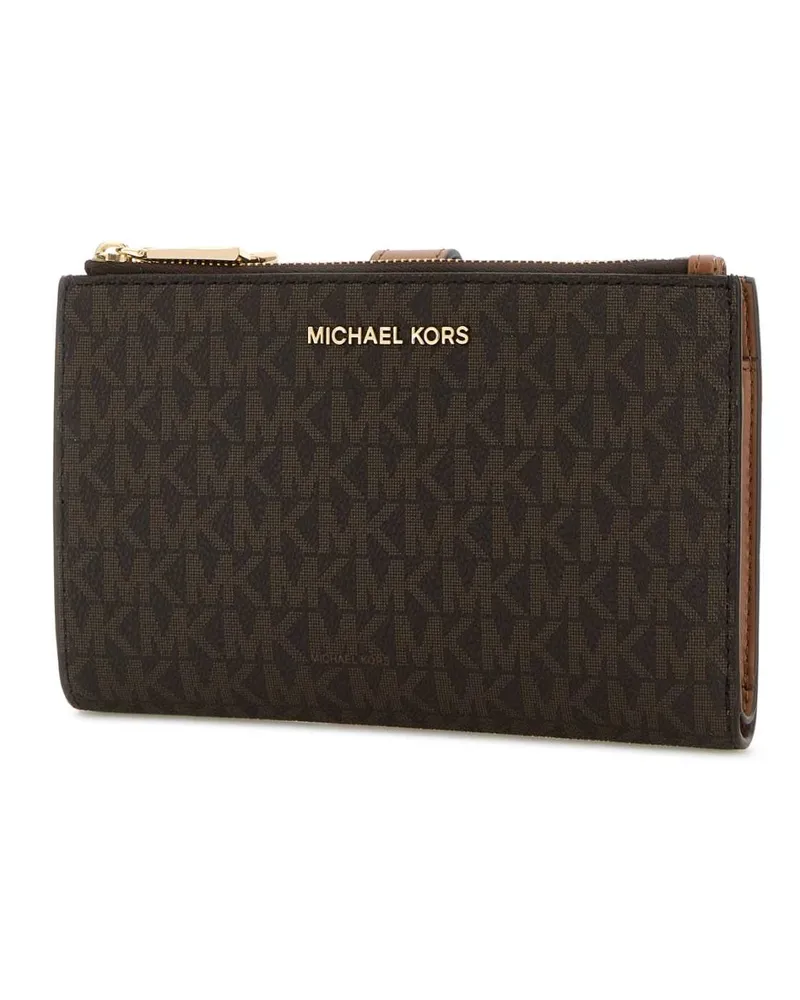 Michael Kors Women's Printed Canvas Wallet Brnacorn Borse A Mano Bag Brown