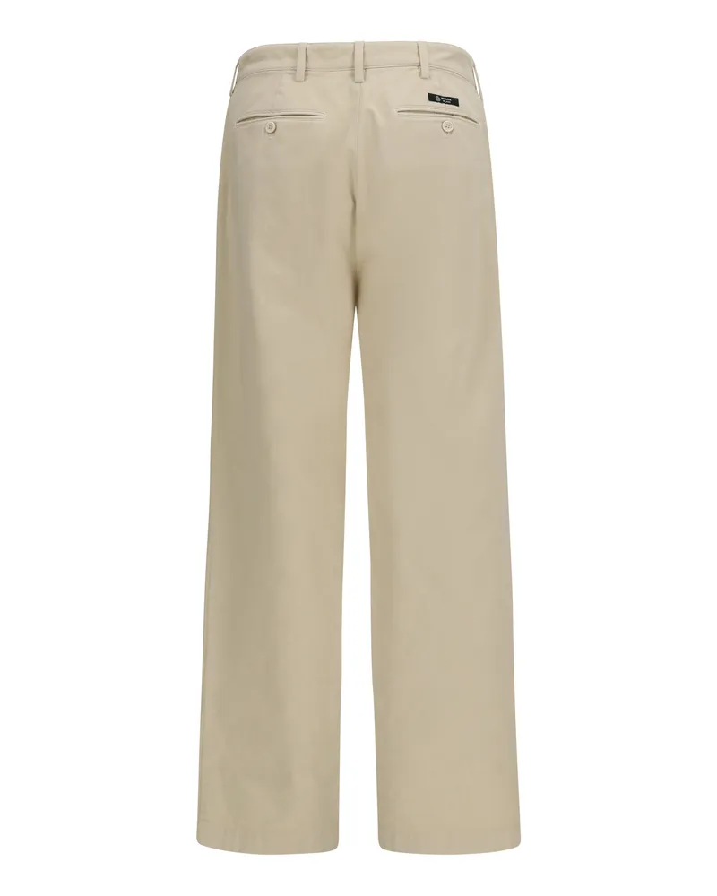 Prada Men's Straight-Leg Cotton Pants Sabbia Trousers Beige