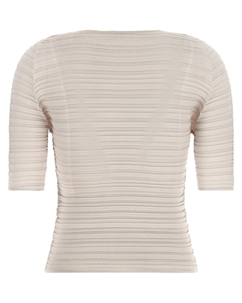 Issey Miyake Women's Beige Polyester Blouse Beige
