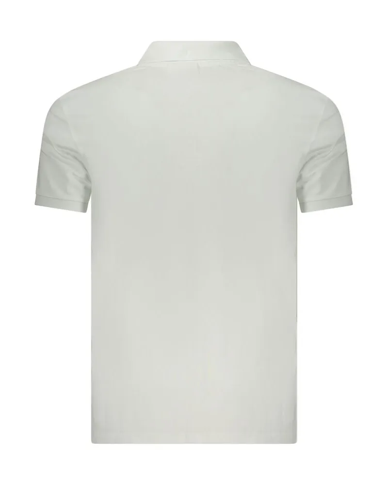 Calvin Klein Embroidered Logo Cotton Polo — White White