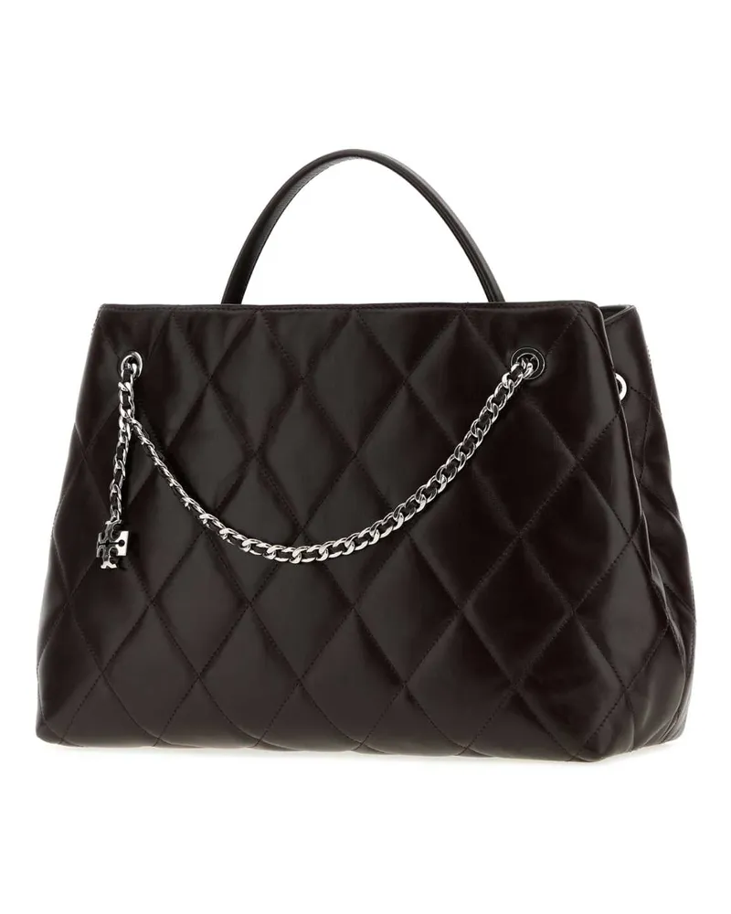 Tory Burch Fleming Grande Leather Top Handle Bag — Brown Brown