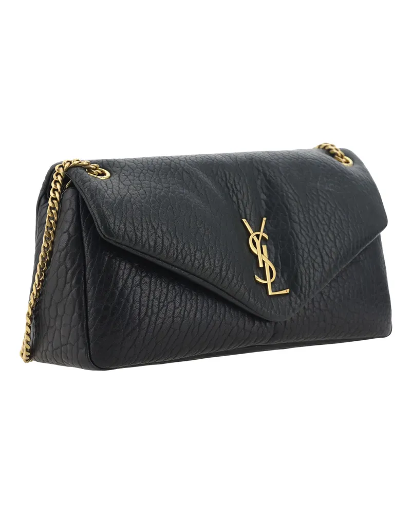 Saint Laurent Calypso Shoulder Bag — Black Black