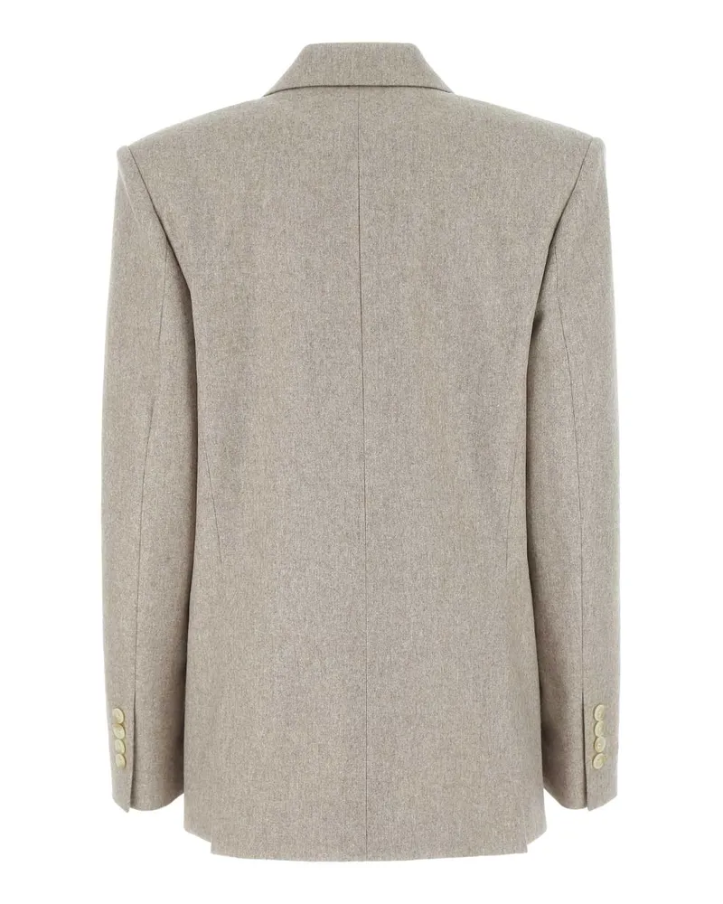 ANDAMANE Women's Sand Blazer Beige Virgin Wool Nylon Blazers Beige