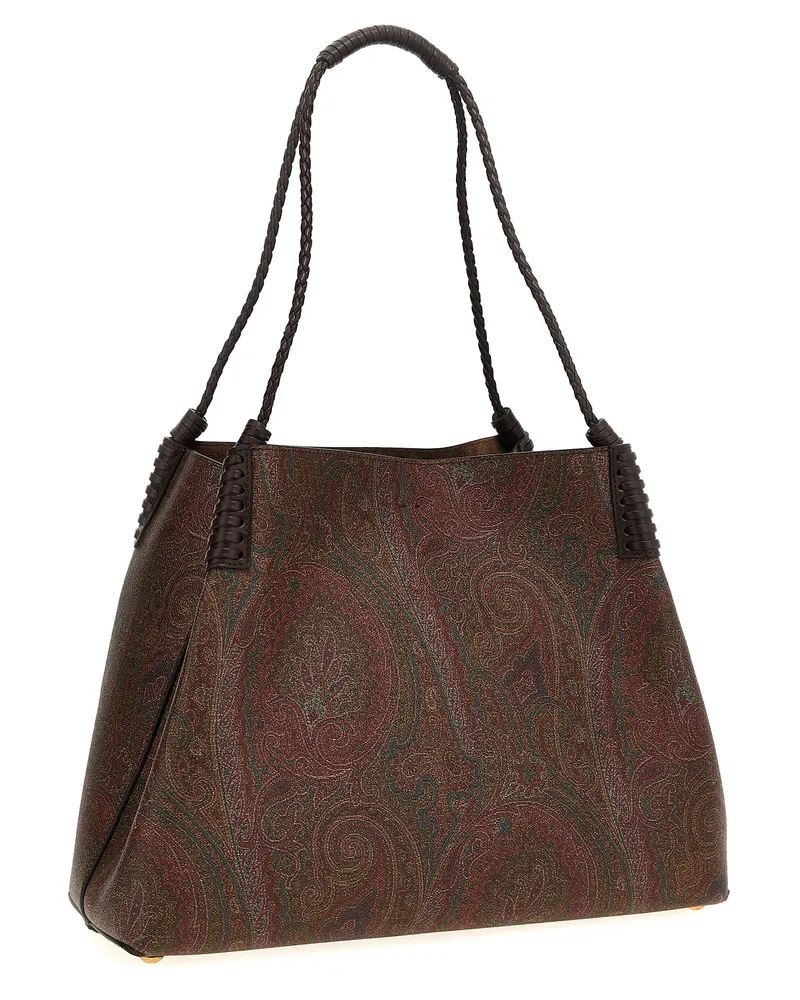 Etro Women's Brown Cotton Tote Bag Brown