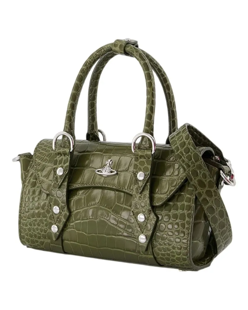 Vivienne Westwood Calfskin Leather Crossbody Bag — Green Green