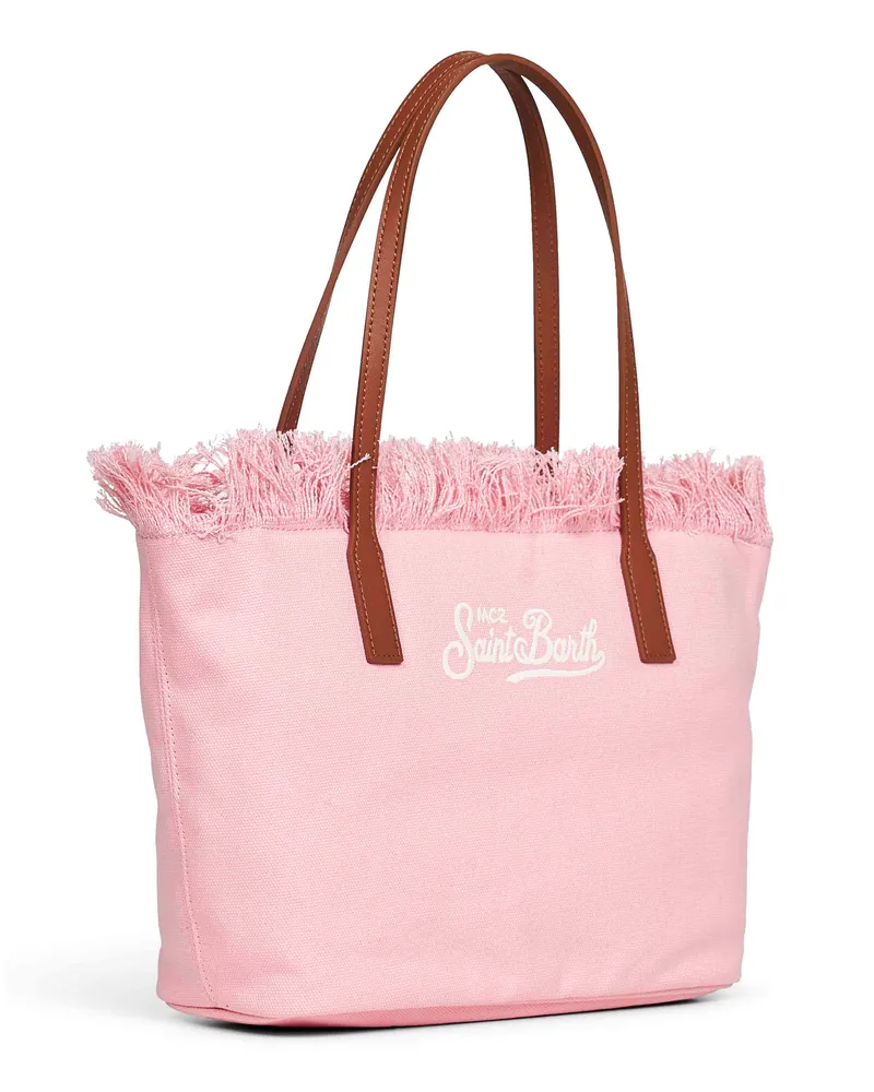 MC2 Saint Barth Women's Shopping Bag Pink City Cotton Shoulder Pink