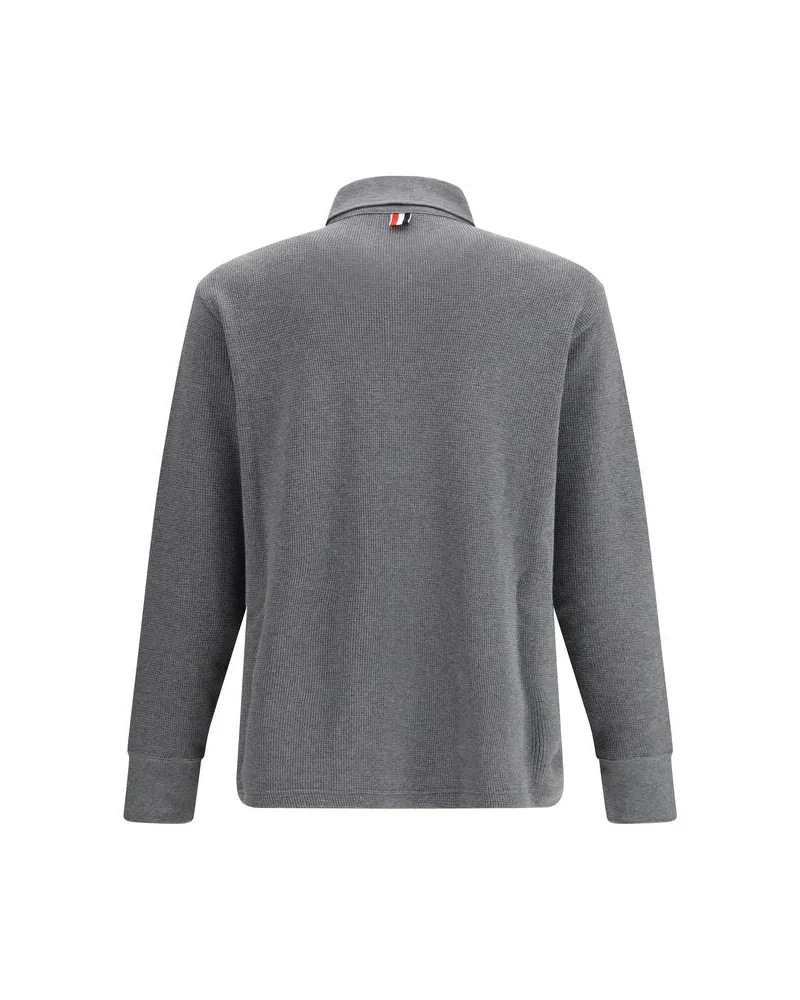 Thom Browne Men's Gray Cotton Polo Shirt Gray